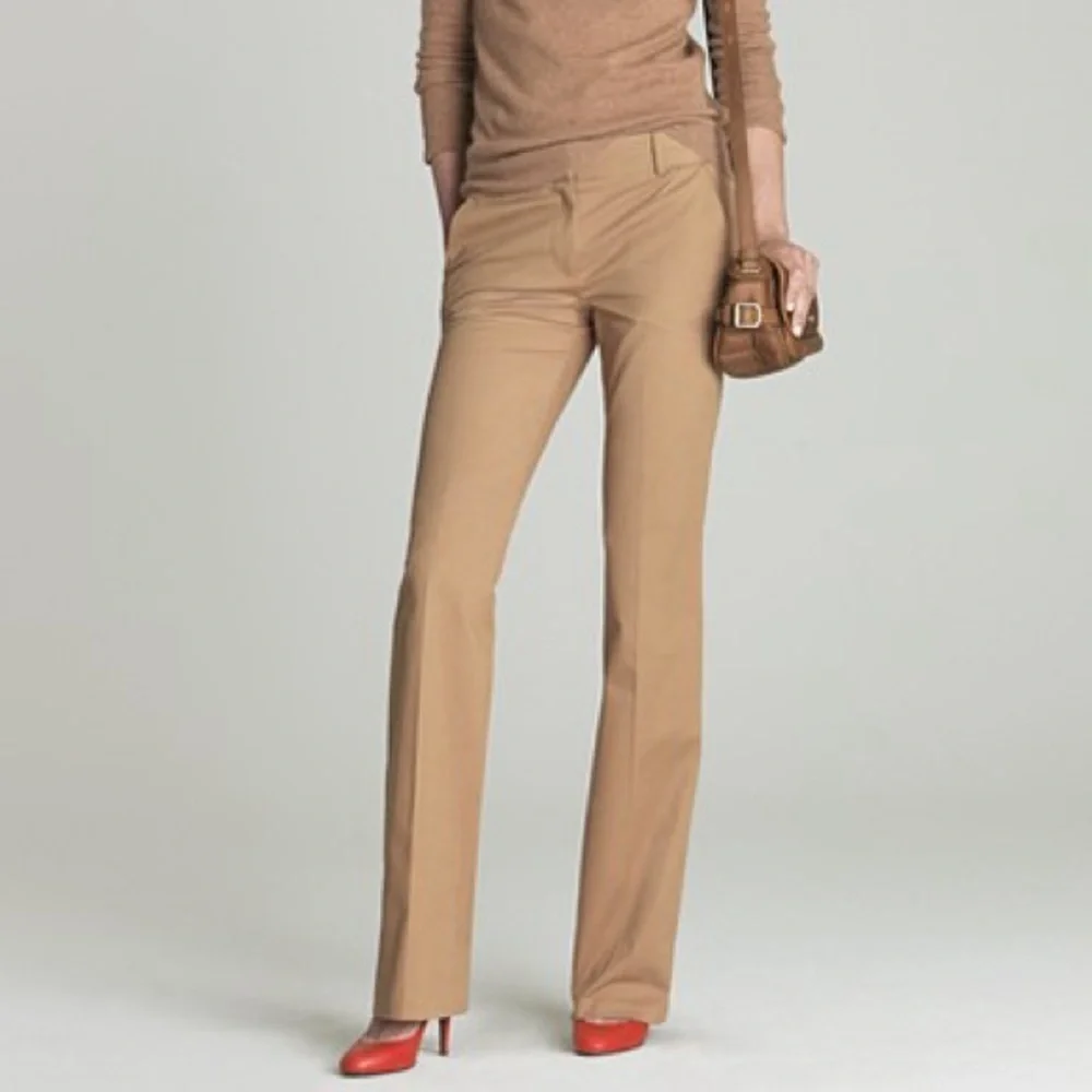 J. crew tan 100% wool cafe trousers Size 4